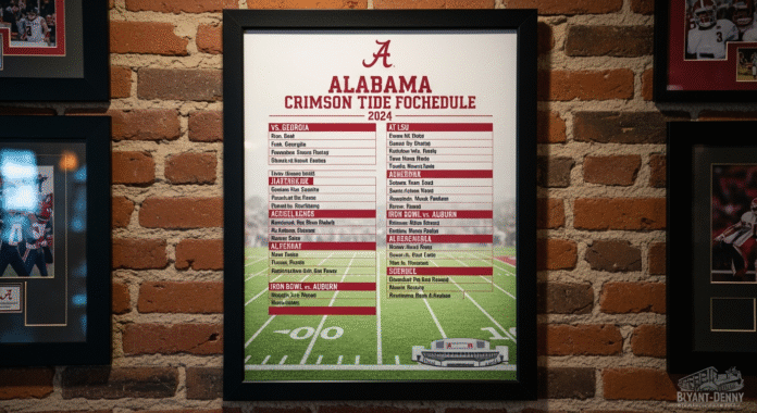 Alabama football schedule 2024
